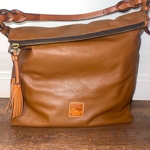 Dooney & Bourke Brown Leather Messenger Bag